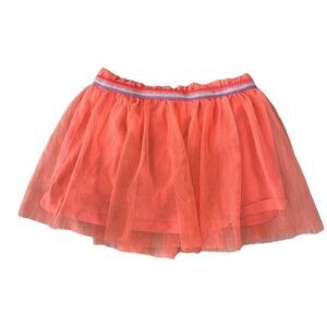 Girls Orange Tulle Skort